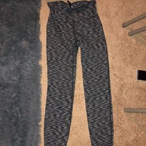 black stripped tight leggings